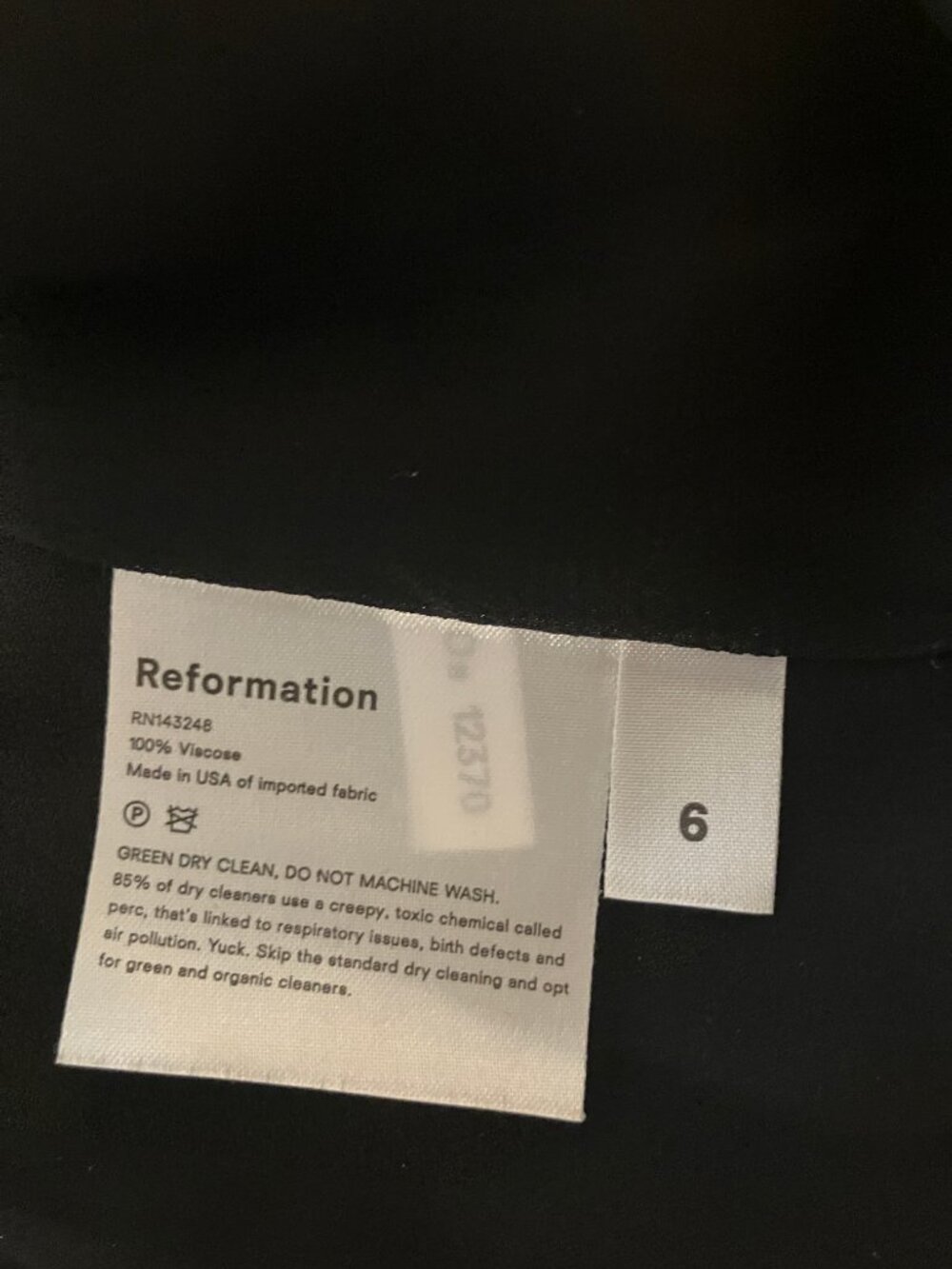 Reformation Vivianne Black Floral Dress - Size 6 - Picture 4 of 4